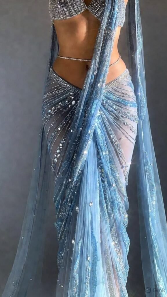Y2K Saree Draping and Fusion Blouses